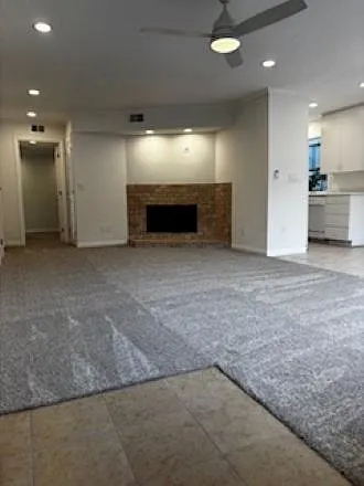 View from the front door into the living room