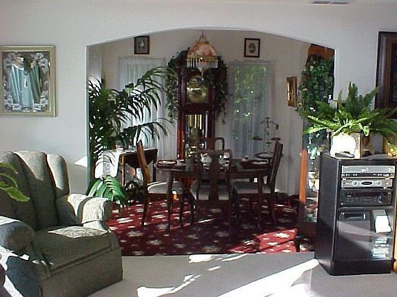 Elegant sunken dining room.