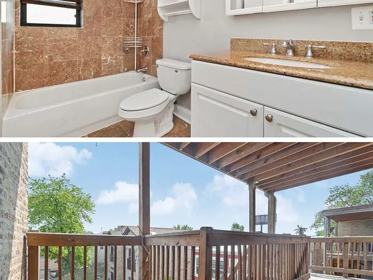 Third floor patio and bathroom