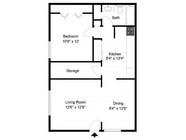 Floor plan One Bedroom
