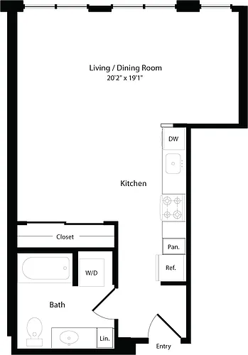 Floor plan S1 West- Floors 2-3
