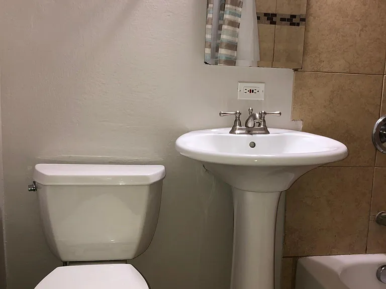 with a nice pedestal sink
