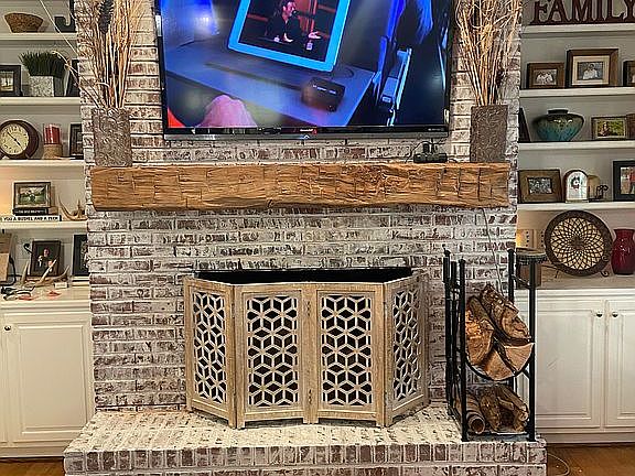 Main floor fireplace