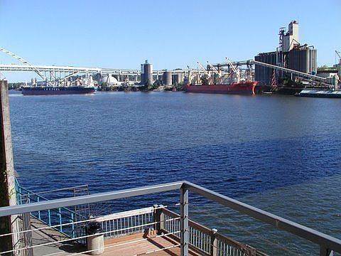 looking north up river