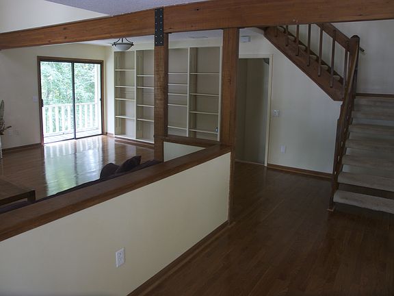 living room and bookcase
