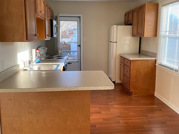 View of kitchen from living area.