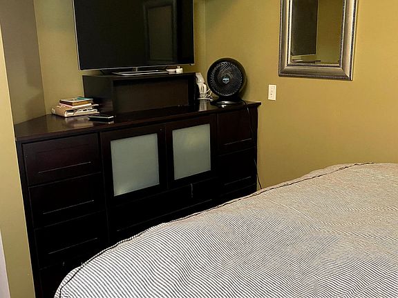 Built in dresser in bedroom