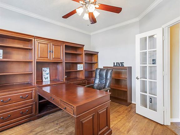 Study to Left of Entry has Double French Doors and Comes Complete with Office Furniture
