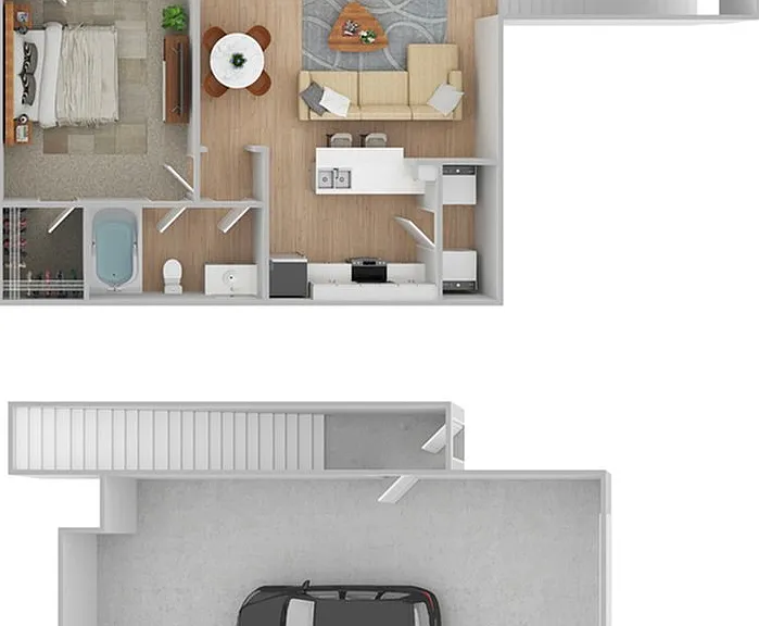 1 Bedroom | 1 Bath | 813 SF | Renovated 1 Bedroom | 1 Bath | 813 SF | Renovated