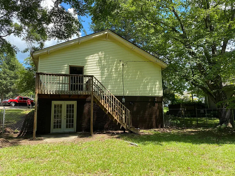 Back deck and yard
