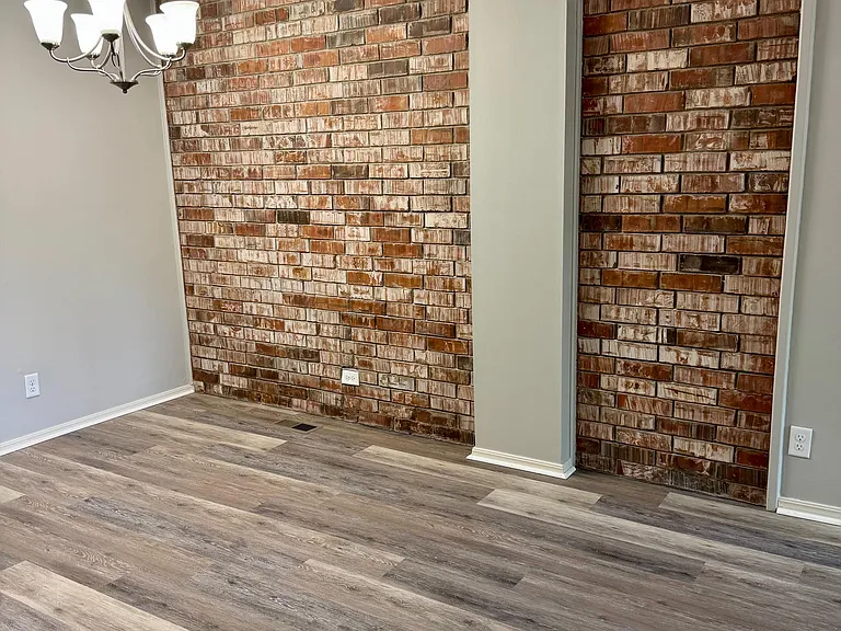Exposed brick walls