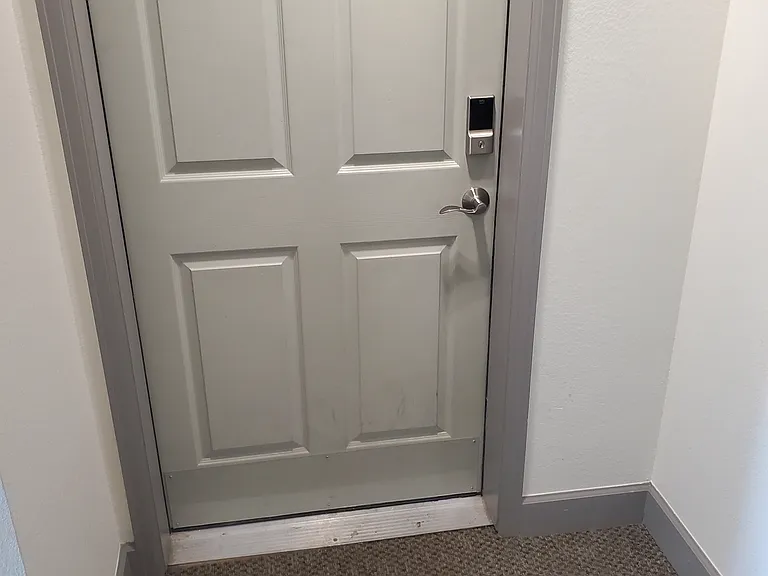 Keyless entry to condo front door