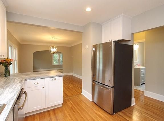 Kitchen View Into Dining Room & Living Room