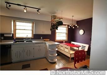 Open and sunny eat-in kitchen