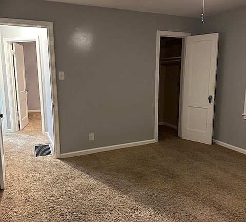 Master bedroom and walk in closet