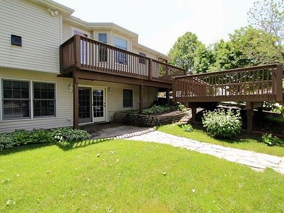 Back patio and 2 tier deck