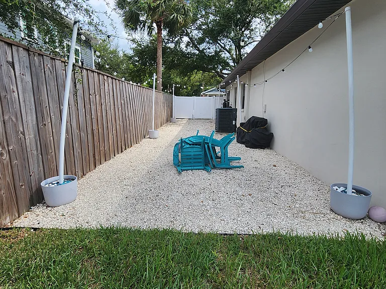 Additional outdoor area off the side of the property.
