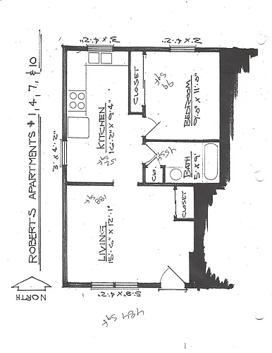 Floor plan Downstairs 1 Bedroom