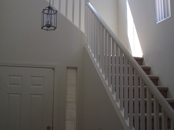 Beautifully lit stairway