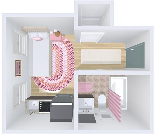 Floor plan studio 34