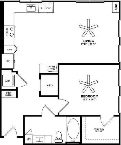 Floor plan 1I