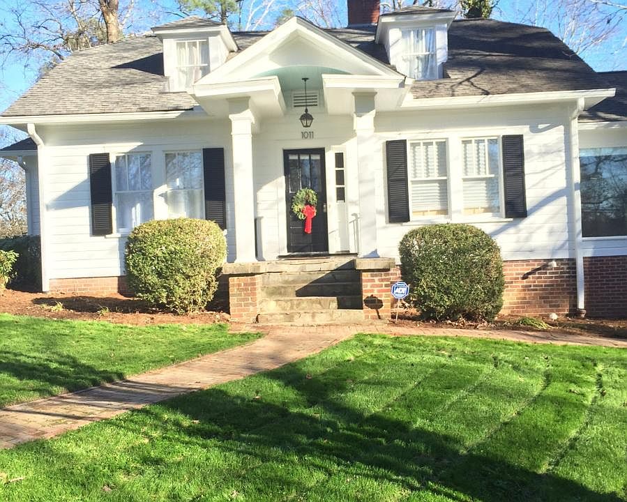 Front of house. Significant landscaping work was just comple
