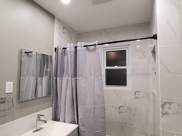The bathroom has been completely redone. Everything is brand new.