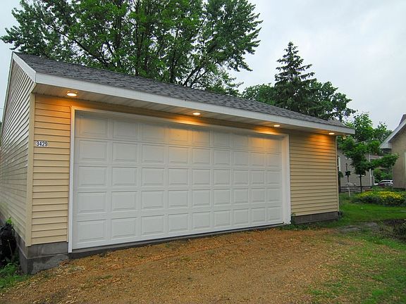 The 24' x 28' garage is wired, insulated, & sheetrocked.