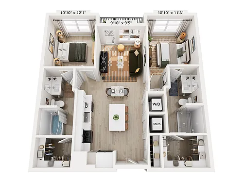 Floor plan B1-80