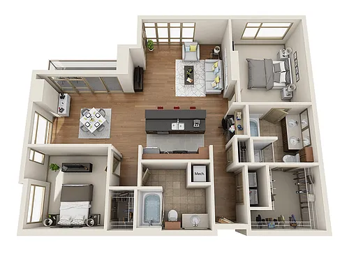 Floor plan Plan L (B2E)