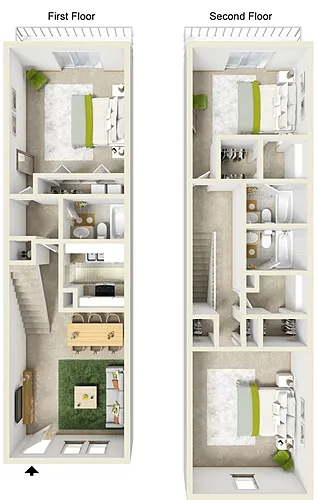 Floor plan Three Bedroom D