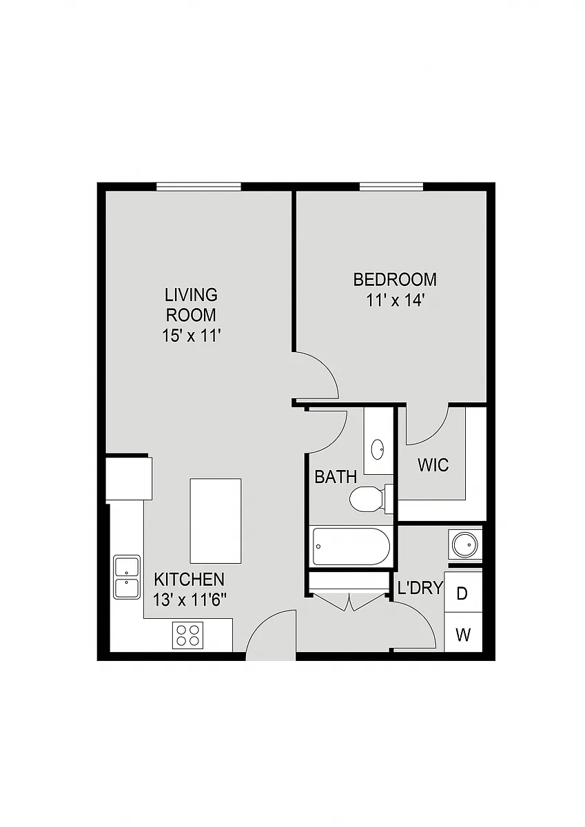 Floor plan One Bedroom