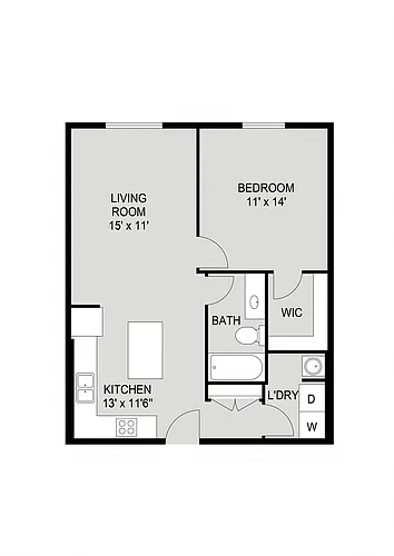 Floor plan One Bedroom