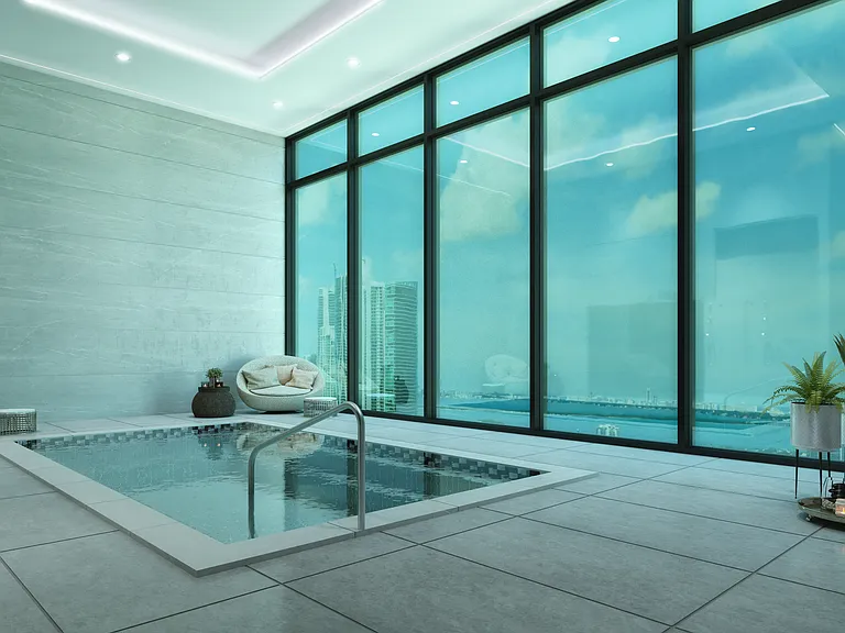 Luxurious & Relaxing Grand Station Spa | Spacious Living Room Area with Awe-inspiring Views | Apartments for Rent in Downtown Miami | Grand Station
