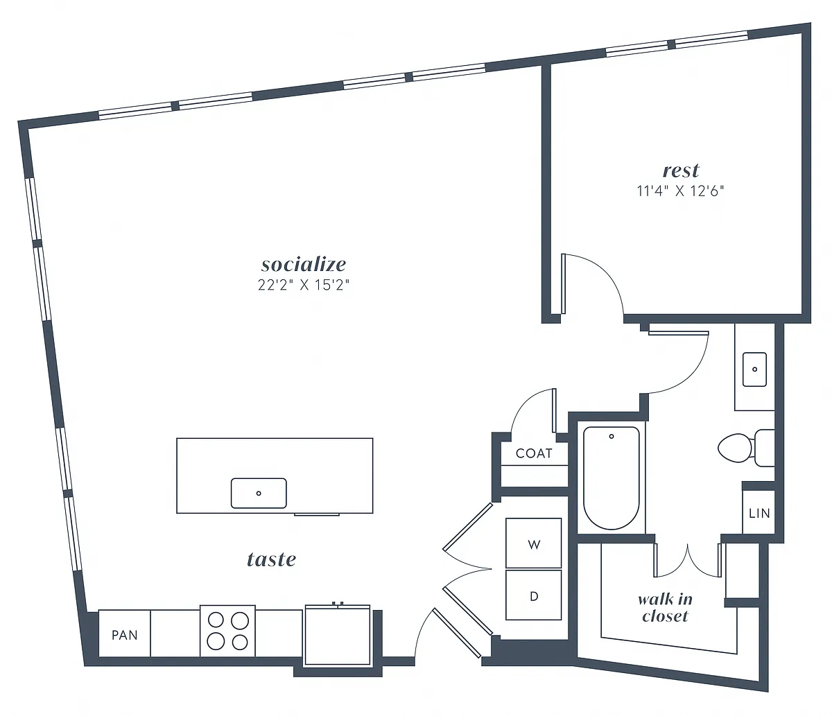 Floor plan 1X1 A10