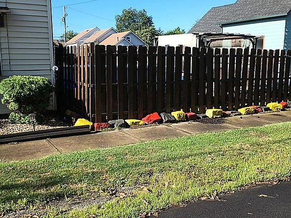 Privacy fence around yard 
