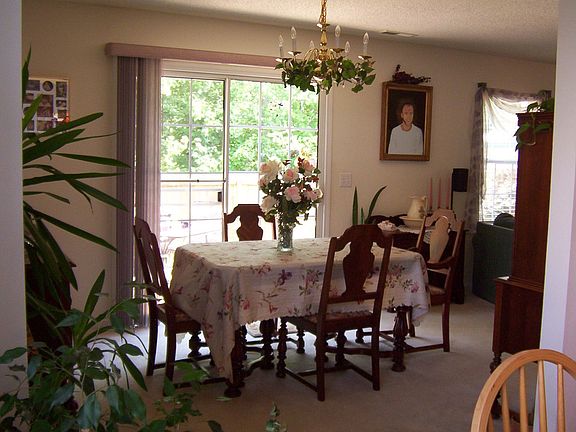 Dining room with sliding glass door to the back patio