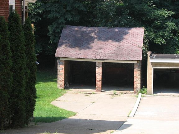 Two car port without garage doors