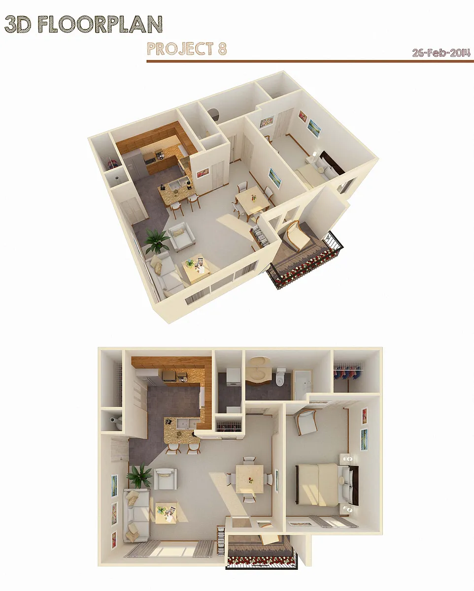 Floor plan 1 Bed 1 Bath