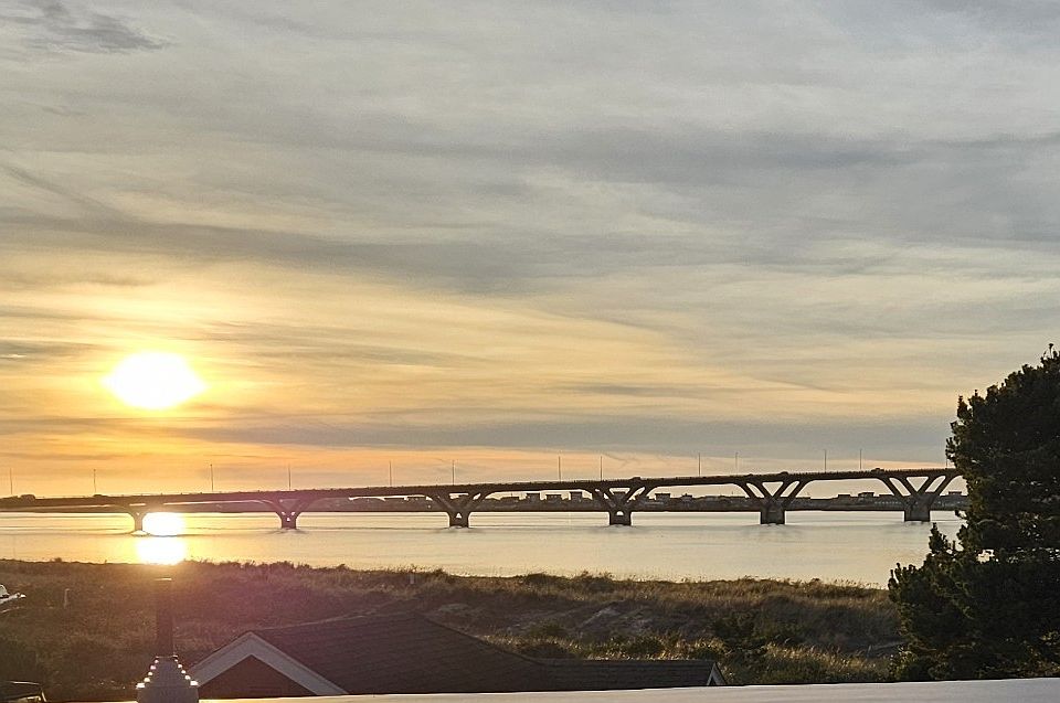 Sunset view off deck