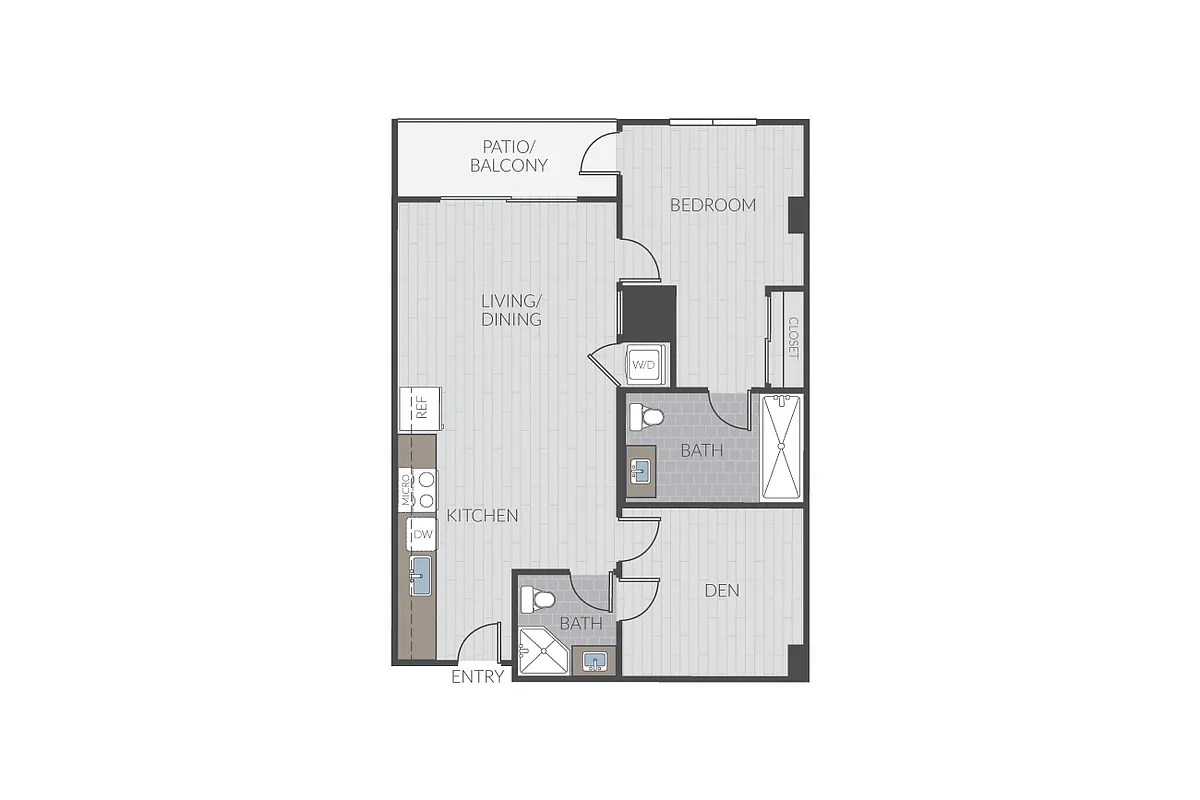 Floor plan Plan 1P + Den