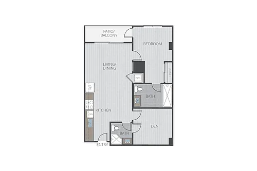 Floor plan Plan 1P + Den