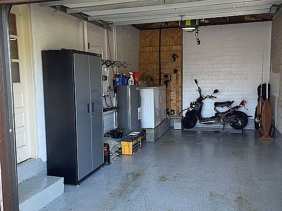 Epoxy finish in garage. 