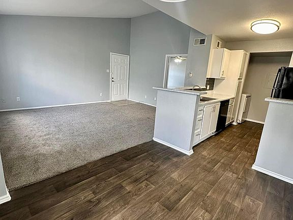 836 sq ft- 2 x 1 bath
kitchen and living room