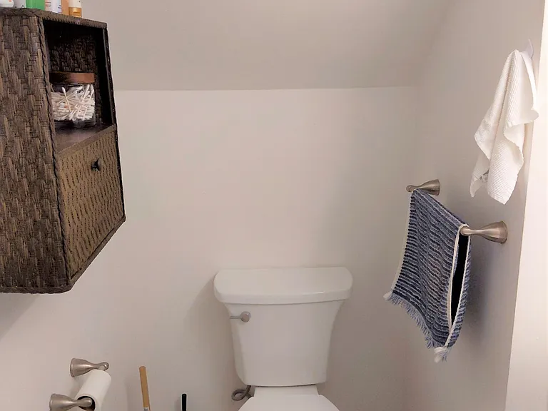 Newer 1/2 bathroom - ensuite to bedroom.