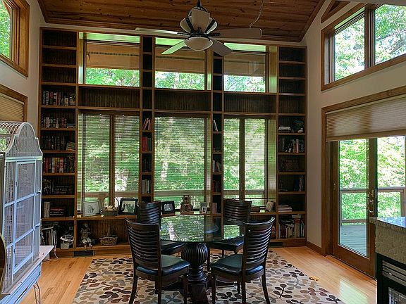 Dining/library wall