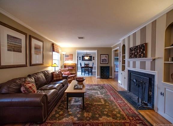 Fireplaced living room