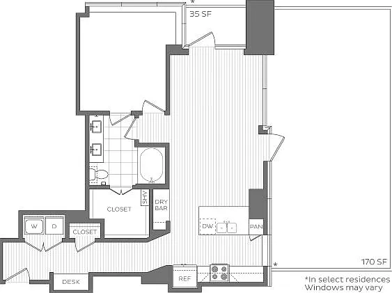 L - 1 Bedroom / 1 Bath L - 1 Bedroom / 1 Bath