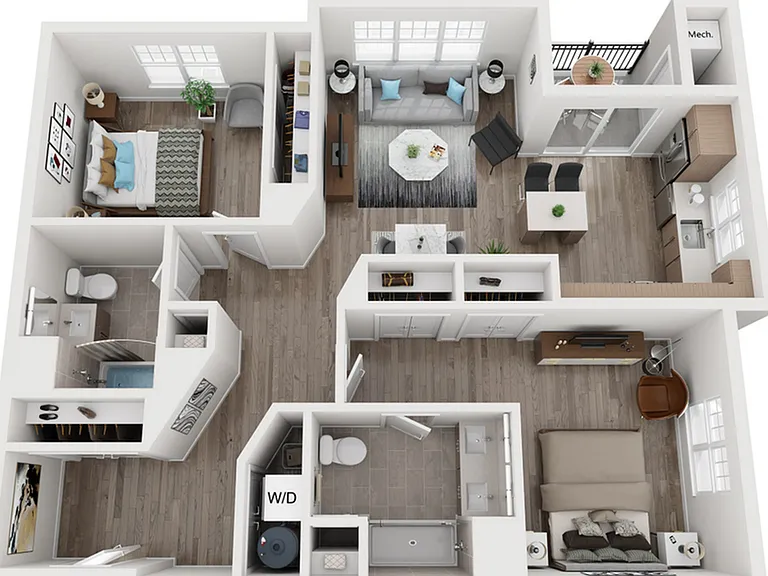 Experience urban living with this sleek and efficient apartment layout. Experience urban living with this sleek and efficient apartment layout.
