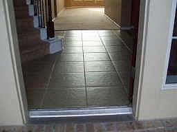 Entry way with tile.